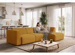 Ecksofa OTTO HOME "Merid L-Form, B: 295 cm - OTTO. Verlässliche Qualität.", gelb (curry), B:295cm H:70cm T:162cm, Struktur fein (100% Polyester);Samtoptik (100% Polyester);Samtcord (92% Polyester, 8% Polyamid), Sofas, Ecksofa, jederzeit durch Module erweiterbar