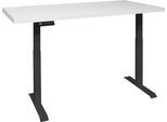 Schreibtisch MÄUSBACHER "Big System Office", schwarz-weiß (schwarz matt, weiß matt lack, schwarz matt, weiß matt lack), B:180cm, Tische, Schreibtisch, Breite 180 cm, elektrisch höhenverstellbar