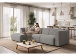 Ecksofa OTTO HOME "Merid L-Form, B: 295 cm - OTTO. Verlässliche Qualität.", grau, B:295cm H:70cm T:162cm, Struktur fein (100% Polyester);Samtoptik (100% Polyester);Samtcord (92% Polyester, 8% Polyamid), Sofas, Ecksofa, jederzeit durch Module erweiterbar
