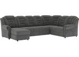 Wohnlandschaft HOME AFFAIRE "Boston U-Form", grau (anthrazit), B:333cm H:102cm T:216cm, 100% Polyester, Sofas, Wohnlandschaft, mit hoher Rückenlehne, wahlweise mit Bettfunktion & Stauraum