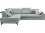 Ecksofa "SO 3400 Sitzhöhe 47cm oder 49cm, Sitztiefe verstellbar, B/T 317/220 cm", famosa ocean, B:317cm H:84cm T:220cm, 100% Polyester, SET ONE BY MUSTERRING, Sofas, Ecksofa, Kaltschaumpolsterung, Flachgewebe, whlw. mit Funktionen, Sitzhöhe 47