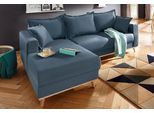 Ecksofa HOME AFFAIRE "Edina L-Form", blau, B:228cm H:83cm T:151cm, Webstoff (100% Polyester);Baumwollmix (50% Baumwolle, 50% Polyester);Baumwollmix (50% Baumwolle, 50% Polyester), Sofas, Ecksofa, auch in Baumwollmix-Bezug, im skandinavischem Stol