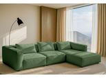 Ecksofa HOME AFFAIRE "Tvinnet", grün (dunkelgrün), B:317cm H:73cm T:166cm, 94% PES 6% NY, Sofas, Ecksofa, Breite 317 cm, extra tiefe Sitzfläche, kubisches Sitzvergnügen