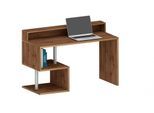 Schreibtisch HOME AFFAIRE "Esse, modernes Design", braun (wotan eichefarben, wotan eichefarben), B:140cm H:92,5cm T:60cm, Tische, Schreibtisch, in verschiedenen Breiten, mit und ohne Monitoraufsatz, Made in Italy