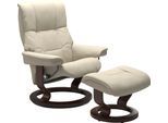 Relaxsessel STRESSLESS "Mayfair", beige (cream batick), B:75cm H:99cm T:73cm, Leder BATICK: BATICK ist ein leicht korrigiertes, durchgefärbtes und genarbtes Möbelleder, bei dem die meisten Unebenheiten und Spuren in der Regel entfernt wurden.;Leder PALOMA: PALOMA ist ein durchgefärbtes Semianilin-Möbelleder mit natürlicher Narbung.;ROHLEDER Stoff Q2 FARON: Ein fester zuverlässiger Bouclé mit einem