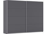Schwebetürenschrank OTTO HOME "Kleiderschrank Schrank Garderobe Schlafzimmerschrank THANOS", grau (graumetallic), B:271cm H:210cm T:62cm, Holzwerkstoff, Schränke, Schwebetürenschrank, Optional mit Spiegel, Metall-Griffleisten alufarben MADE IN GERMANY