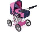 Kombi-Puppenwagen CHIC2000 "Leni", bunt (butterfly rosa), Puppenwagen, KinderB:37cm H:68cm T:64cm, Kunststoff, Metall, Stoff, Kombi-Puppenwagen, mit herausnehmbarer Tragetasche, B:37cm H:68cm T:64cm