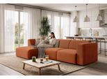 Ecksofa OTTO HOME "Merid L-Form, B: 295 cm - OTTO. Verlässliche Qualität.", braun (messing), B:295cm H:70cm T:162cm, Struktur fein (100% Polyester);Samtoptik (100% Polyester);Samtcord (92% Polyester, 8% Polyamid), Sofas, Ecksofa, jederzeit durch Module erweiterbar