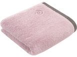 Handtuch BUGATTI "Prato", lila (sea lavender), B:50cm L:100cm, Walkfrottee, Obermaterial: 100% Baumwolle, Handtücher, Handtuch, Uni Farben, mit melierter Optik im Saum