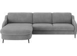 Ecksofa SIT & MORE "Soul L-Form", grau, B:280cm H:90cm T:182cm, 95% Polyester, 5% Polyamid, Sofas, Ecksofa, wahlweise mit Bettfunktion und Bettkasten oder Schubkasten