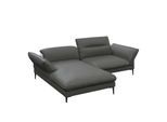 Ecksofa FLEXLUX "Salino, Funktionssofa mit Recamiere, Relaxsofa, Ecksofa", grau (warm mineral grau), B:245cm H:88cm T:182cm, Sofas, Ecksofa, Sofa mit Arm- und Kopfteil-Verstellungen, Kaltschaum & Stahl-Wellen