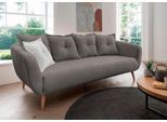 3-Sitzer HOME AFFAIRE "Baggio modern und romantisches Design, bequem", grau (anthrazit), B:236cm H:80cm T:103cm, 100% Polyester, Sofas, 3-Sitzer, Zierkissen inklusive