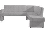 Eckbank HOME AFFAIRE "Umag", grau (hellgrau (capulet 4003)), B:210cm H:89cm T:160cm, Holzwerkstoff, Massivholz, Polyester, Sitzbänke, Eckbank, Sitz und Rücken gepolstert, verschiedene Qualitäten
