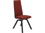 Polsterstuhl STRESSLESS "Laurel", rot (rot dinamica, schwarz), B:49cm H:105cm T:60cm, Microfaser DINAMICA (88% Polyester, 12% Polyurethan), Stühle, Polsterstuhl, High Back, Größe M, mit schräggestellten Beinen in Schwarz