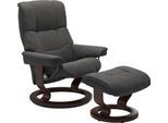 Relaxsessel STRESSLESS "Mayfair", grau (rock paloma), B:88cm H:102cm T:77cm, Leder BATICK: BATICK ist ein leicht korrigiertes, durchgefärbtes und genarbtes Möbelleder, bei dem die meisten Unebenheiten und Spuren in der Regel entfernt wurden.;Leder PALOMA: PALOMA ist ein durchgefärbtes Semianilin-Möbelleder mit natürlicher Narbung.;ROHLEDER Stoff Q2 FARON: Ein fester zuverlässiger Bouclé mit einem
