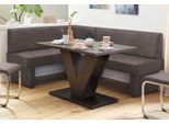 Eckbank HOME AFFAIRE "Nils", braun (dunkelbraun (arizona 4412)), B:202cm H:89cm T:152cm, Holzwerkstoff, Massivholz, Polyester, Sitzbänke, Eckbank, Sitz und Rücken gepolstert, verschiedene Qualitäten