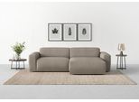 Ecksofa TRENDMANUFAKTUR "Braga, mit hochwertigem Kaltschaum, L-Form, in Cord erhältlich", braun (schlamm), B:255cm H:72cm T:160cm, 100% Polyester, Sofas, Ecksofa, modernes Sofa, Couch mit hohem Sitzkomfort, 255/72/160 cm (B/H/T)