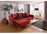 Ecksofa HOME AFFAIRE "Baggio formschöne Polsterecke, bequem, Breite 277cm, L-Form", orange (koralle), B:277cm H:80cm T:162cm, Sofas, Ecksofa, Zierkissen inklusive