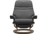 Relaxsessel STRESSLESS "Sunrise", grau (grau batick), B:88cm H:103cm T:78cm, Leder BATICK: BATICK ist ein leicht korrigiertes, durchgefärbtes und genarbtes Möbelleder, bei dem die meisten Unebenheiten und Spuren in der Regel entfernt wurden.;Leder PALOMA: PALOMA ist ein durchgefärbtes Semianilin-Möbelleder mit natürlicher Narbung.;ROHLEDER Stoff Q2 FARON: Ein fester zuverlässiger Bouclé mit einem