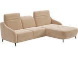 Ecksofa SIT & MORE "Blues L-Form", braun (macciato), B:271cm H:93cm T:191cm, 100% Polyester, Sofas, Ecksofa, wahlweise mit Klapptisch und USB