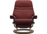 Relaxsessel STRESSLESS "Sunrise", rot (cherry paloma), B:79cm H:103cm T:78cm, Leder BATICK: BATICK ist ein leicht korrigiertes, durchgefärbtes und genarbtes Möbelleder, bei dem die meisten Unebenheiten und Spuren in der Regel entfernt wurden.;Leder PALOMA: PALOMA ist ein durchgefärbtes Semianilin-Möbelleder mit natürlicher Narbung.;ROHLEDER Stoff Q2 FARON: Ein fester zuverlässiger Bouclé mit einem