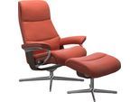 Relaxsessel STRESSLESS "View", braun (henna), B:78cm H:108cm T:78cm, Sessel, Relaxsessel, mit Cross Base, Größe S, M & L, Holzakzent Wenge
