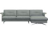 Ecksofa FLEXLUX "Glow bequem und komfortabel durch hochwertigen Sitzaufbau, L-Form", blau (sky blau), B:273cm H:81cm T:158cm, 62% Polyester/17%Baumwolle/14%Viscose/7%Leinen, Sofas, Ecksofa, Modernes skandinavisches Design