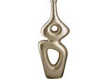 Dekovase CASABLANCA BY GILDE "Formas", beige (champagnerfarben), B:15cm H:38,5cm T:5cm, Aluminium, Vasen, Dekovase, Vase aus Aluminium, Dekoobjekt
