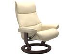 Relaxsessel STRESSLESS "View", beige (vanilla paloma), B:78cm H:105cm T:78cm, Leder BATICK: BATICK ist ein leicht korrigiertes, durchgefärbtes und genarbtes Möbelleder, bei dem die meisten Unebenheiten und Spuren in der Regel entfernt wurden.;Leder PALOMA: PALOMA ist ein durchgefärbtes Semianilin-Möbelleder mit natürlicher Narbung.;ROHLEDER Stoff Q2 FARON: Ein fester zuverlässiger Bouclé mit einem