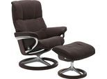 Relaxsessel STRESSLESS "Mayfair", braun (chocolate paloma), B:83cm H:102cm T:73cm, Leder BATICK: BATICK ist ein leicht korrigiertes, durchgefärbtes und genarbtes Möbelleder, bei dem die meisten Unebenheiten und Spuren in der Regel entfernt wurden.;Leder PALOMA: PALOMA ist ein durchgefärbtes Semianilin-Möbelleder mit natürlicher Narbung.;ROHLEDER Stoff Q2 FARON: Ein fester zuverlässiger Bouclé mit
