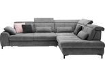 Ecksofa "SO 3400 Sitzhöhe 47cm oder 49cm, Sitztiefe verstellbar, B/T 317/220 cm", grau (famosa anthrazit), B:317cm H:84cm T:220cm, 100% Polyester, SET ONE BY MUSTERRING, Sofas, Ecksofa, Kaltschaumpolsterung, Flachgewebe, whlw. mit Funktionen, Sitzhöhe 47