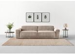 Big-Sofa TRENDMANUFAKTUR "Braga Japandi-Design, mit hochwertigem Kaltschaum, Megasofa, in Cord", beige, B:254cm H:72cm T:107cm, 88% Polyester, 12% Polyacrl, Sofas, Big-Sofa, modernes Big-Sofa, Couch mit hohem Sitzkomfort, 254/72/107 cm (B/H/T)