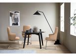 Polsterstuhl STRESSLESS "Laurel", beige (sand paloma, schwarz matt), B:58cm H:105cm T:60cm, Leder PALOMA: PALOMA ist ein durchgefärbtes Semianilin-Möbelleder mit natürlicher Narbung., Stühle, Polsterstuhl, High Back mit Armlehne, Größe L, mit Beinen aus Stahl in Schwarz matt