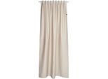 Vorhang "Soft" Gr. 1, beige (sand), B:130cm H:250cm, Jacquard, Polyester, SCHÖNER WOHNEN-KOLLEKTION, Gardinen, Vorhang, mit Lederapplikation