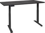 Schreibtisch MÄUSBACHER "Big System Office", schwarz (schwarz matt, schwarzstahl, schwarz matt, schwarzstahl), B:140cm, Tische, Schreibtisch, Breite 140 cm, elektrisch höhenverstellbar