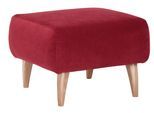 Hocker HOME AFFAIRE "Baggio", rot, B:63cm H:45cm T:63cm, Hocker, Hocker, mit Holzfüßen