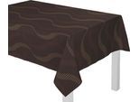 Tischdecke WIRTH "LUPARA" Gr. 4, braun, B:130cm L:190cm, Baumwolle, Polyester, Tischdecken, Tischdecke