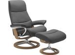 Relaxsessel STRESSLESS "View", grau (grau batick), B:91cm H:110cm T:85cm, Leder BATICK: BATICK ist ein leicht korrigiertes, durchgefärbtes und genarbtes Möbelleder, bei dem die meisten Unebenheiten und Spuren in der Regel entfernt wurden.;Leder PALOMA: PALOMA ist ein durchgefärbtes Semianilin-Möbelleder mit natürlicher Narbung.;ROHLEDER Stoff Q2 FARON: Ein fester zuverlässiger Bouclé mit einem str