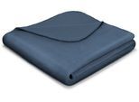 Wohndecke BIEDERLACK "Cotton Home", blau (jeans), B:150cm L:200cm, Baumwolle, Polyacryl, Wohndecken, Wohndecke, mit Zierstich