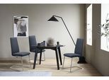Polsterstuhl STRESSLESS "Laurel", blau (oxford blau paloma, schwarz matt), B:53cm H:105cm T:60cm, Leder PALOMA: PALOMA ist ein durchgefärbtes Semianilin-Möbelleder mit natürlicher Narbung., Stühle, Polsterstuhl, High Back, Größe M, mit Beinen aus Stahl in Schwarz matt