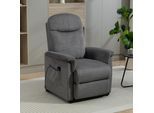 TV-Sessel DUO COLLECTION "TV-Sessel Pylos", grau (kieselgrau), B:77cm H:111cm T:95cm, Polyester 96%, Nylon 4%, Sessel, TV-Sessel, Relaxfunktion und Taschenfederkern mit Stahlwellenunterfederung