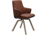 Polsterstuhl STRESSLESS "Laurel", braun (copper paloma, walnuss), B:58cm H:92cm T:59cm, Leder PALOMA: PALOMA ist ein durchgefärbtes Semianilin-Möbelleder mit natürlicher Narbung., Stühle, Polsterstuhl, Low Back mit Armlehne, Größe L, mit schräggestellten Beinen in Walnuss
