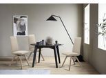 Polsterstuhl STRESSLESS "Laurel", beige (cream batick, eiche natur), B:49cm H:105cm T:60cm, Leder BATICK: BATICK ist ein leicht korrigiertes, durchgefärbtes und genarbtes Möbelleder, bei dem die meisten Unebenheiten und Spuren in der Regel entfernt wurden., Stühle, Polsterstuhl, High Back, Größe L, mit schräggestellten Beinen in Eiche natur