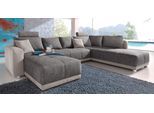 Wohnlandschaft JOCKENHÖFER GRUPPE "Orlando U-Form, B: 337 cm", braun (schlamm), B:337cm H:69cm T:180cm, Struktur Farbe petrol: 87% Polyester, 13% Polyacryl;Struktur Farbe greige: 45% Polyacryl, 35% Polyester, 20% Baumwolle;Luxus-Microfaser ALCATOP (100% Polyester) / Struktur (s. u.) Kunstleder SOFTLUX / Struktur (s.u.);Struktur: alle restlichen Farben, außer greige + petrol: 65% Polyacryl, 35% Pol