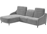 Ecksofa SIT & MORE "Blues L-Form", grau, B:271cm H:93cm T:191cm, 95% Polyester 5% Polyamid, Sofas, Ecksofa, wahlweise mit Klapptisch und USB
