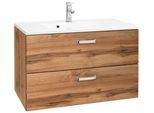 Waschtisch WELLTIME "Ravenna", braun (eichefarben, eichefarben), B:80cm H:54cm T:48cm, Waschtische, Waschtisch