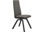 Polsterstuhl STRESSLESS "Laurel", grau (mole dinamica, schwarz), B:49cm H:105cm T:60cm, Microfaser DINAMICA (88% Polyester, 12% Polyurethan), Stühle, Polsterstuhl, High Back, Größe M, mit schräggestellten Beinen in Schwarz