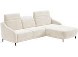 Ecksofa SIT & MORE "Blues L-Form", beige (elfenbein), B:271cm H:93cm T:191cm, 100% Polyester, Sofas, Ecksofa, wahlweise mit Klapptisch und USB