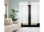 Gardine HOME WOHNIDEEN "DOLLY", weiß, B:140cm H:225cm, Voile, Obermaterial: 100% Polyester, Gardinen, Gardine, transparent
