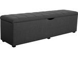 Hockerbank HOME AFFAIRE "Checked", grau (anthrazit), B:120cm H:42cm T:40cm, Struktur fein (100% Polyester) für Bett Classico, Piazza, Premium und Vega;Struktur (100% Polyester) für Bett Crato und Lucina;Baumwollmix (60% Baumwolle, 40% Leinen) für Bett Kiss;Kunstleder für Bett Natura;Struktur 2 (100% Polyester) für Bett Nordica, Hocker, Hockerbank, mit Stauraum, Breite 120 cm und 160 cm, als Bettba